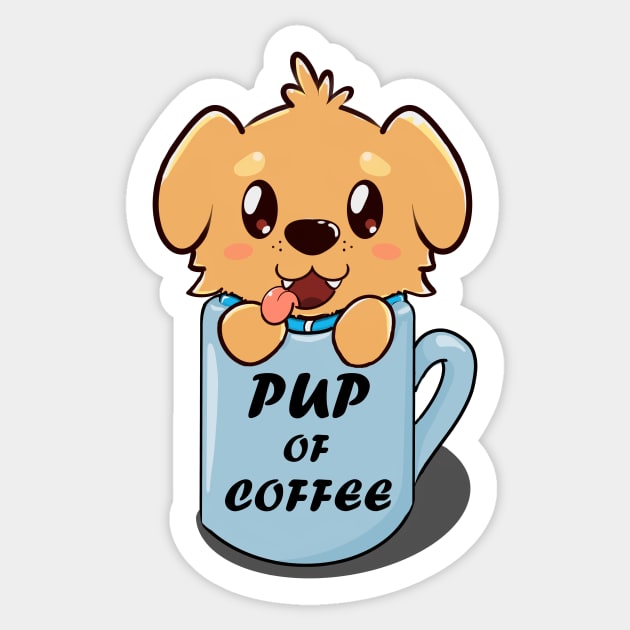 Pup of coffee Sticker by AshStore